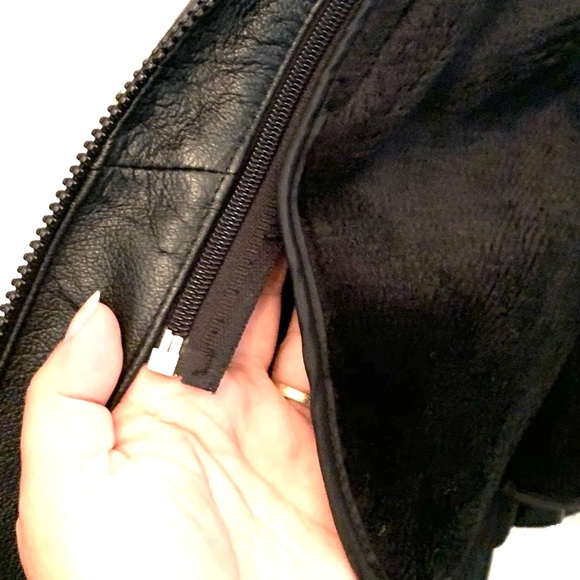 LEBAZ Womens Leather Jacket with Lining Size Small - Picture 5 of 6